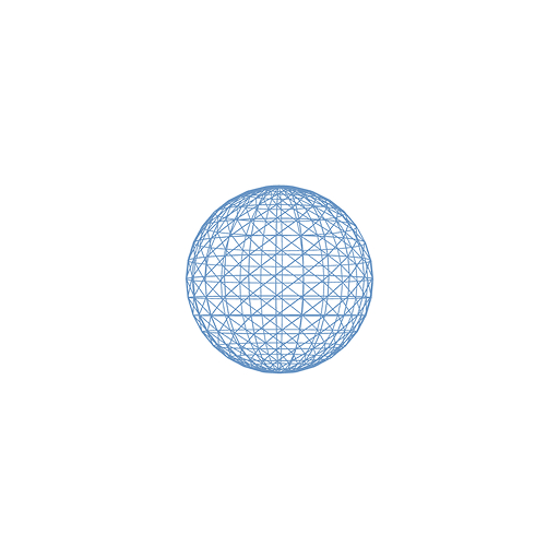 Sphere camera test #2: Lonesome sphere: wireframe edition