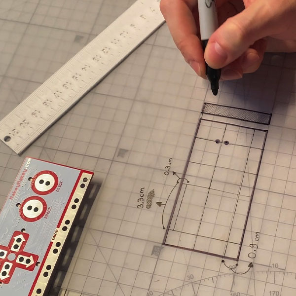 Vellum paper taped on cutting mat is came really useful for making technical drawings.